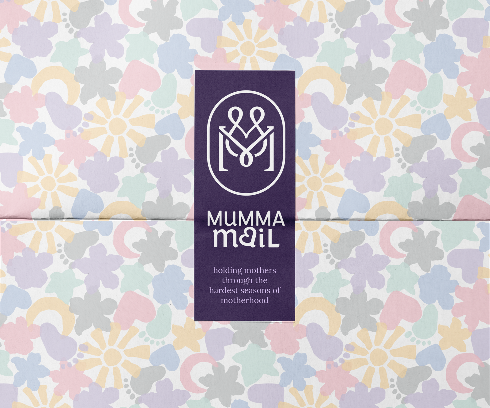 Mumma Mail Branding Wrapping Paper Mockup